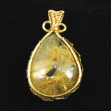 ゴールドルチルクォーツ  ワイヤー ペンダントトップ 8.8g (ID:58254)