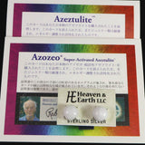 H&E社 アゼツライト(AZOZEO) 10mmラウンドカボション ピアス 証明書付 2.87g (ID:58360)