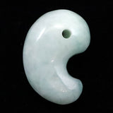 糸魚川翡翠  ヒスイ 小滝産 薄緑 32mm勾玉 ディレクトリカード付 17.77g (ID:58473)