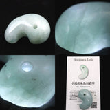 糸魚川翡翠  ヒスイ 小滝産 薄緑 32mm勾玉 ディレクトリカード付 17.77g (ID:58473)
