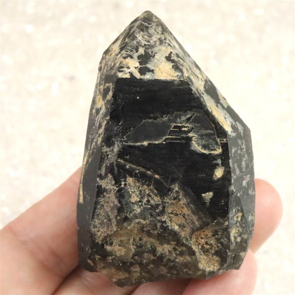 岐阜県中津川市苗木産 黒水晶（モリオン）原石 82.2g (ID:58581