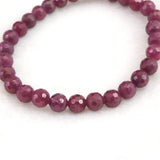 天然ルビー ミラーボールカット (2A)  6mm玉 ブレスレット 12.17g　 (ID:58625)