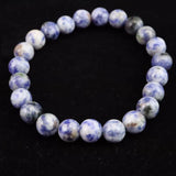 H&E社 ソーダライト 8mm玉ブレスレット 19.2g (ID:58632)