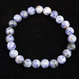 H&E社 ソーダライト 8mm玉ブレスレット 19.2g (ID:58632)