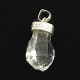 ヒマラヤ マニハール産水晶 23mm 原石 ペンダントトップ 証明書付き 6.05g (ID:58678)