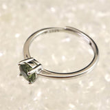 モルダバイト 5mmラウンドカット リング フリーサイズ type.D (ID:58774)