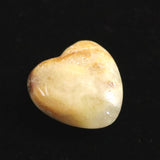 H&E社 ハニー&クリームアゼツライト (AZOZEO)  15mmハート 証明書付 2.2g (ID:59043)