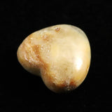 H&E社 ハニー&クリームアゼツライト (AZOZEO)  15mmハート 証明書付 2.2g (ID:59043)