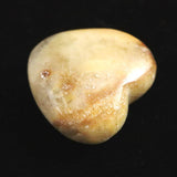 H&E社 ハニー&クリームアゼツライト (AZOZEO)  15mmハート 証明書付 2.2g (ID:59043)