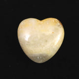 H&E社 ハニー&クリームアゼツライト (AZOZEO)  15mmハート 証明書付 2.2g (ID:59043)