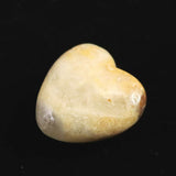 H&E社 ハニー&クリームアゼツライト (AZOZEO)  15mmハート 証明書付 2.2g (ID:59043)