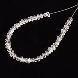 米国NY州産 ハーキマーダイヤモンド 結晶 ビーズ　1連 type.B (ID:59050)