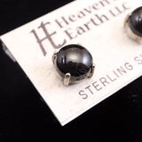 H&E社 マスターシャーマナイト 8mmラウンド ピアス  証明書付 (ID:59116)