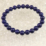 ラピスラズリ 4Aグレード 7.5mm玉ブレスレット 17.8g (ID:59245)