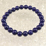 ラピスラズリ 4Aグレード 7.5mm玉ブレスレット 17.8g (ID:59245)