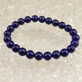 ラピスラズリ 4Aグレード 7.5mm玉ブレスレット 17.8g (ID:59245)
