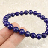 ラピスラズリ 4Aグレード 7.5mm玉ブレスレット 17.8g (ID:59245)