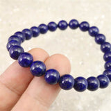 ラピスラズリ 4Aグレード 7.5mm玉ブレスレット 17.8g (ID:59245)