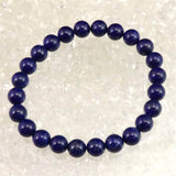 ラピスラズリ 4Aグレード 7.5mm玉ブレスレット 17.8g (ID:59245)