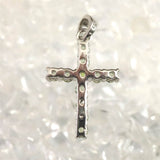 モルダバイト 16mmクロス ペンダントトップ  0.91g (ID:59332)