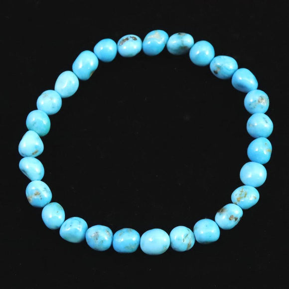 スリーピングビューティ鉱山産ターコイズ  タンブル ブレスレット 8.9g (ID:59349)