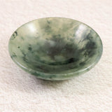 ミャンマー産 グリーン翡翠 ヒスイ 60mm小皿 37.0g (ID:60011)