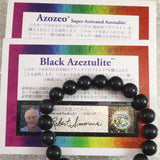 H&E社 ブラックトアゼツライト（AZOZEO)  10mm玉ブレスレット 証明書付 27.1g (ID:60025)