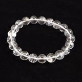 クォーツインクォーツ 貫入水晶   9mm玉ブレスレット 22.6ｇ (ID:60148)