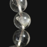 クォーツインクォーツ 貫入水晶   9mm玉ブレスレット 22.6ｇ (ID:60148)