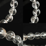 クォーツインクォーツ 貫入水晶   9mm玉ブレスレット 22.6ｇ (ID:60148)