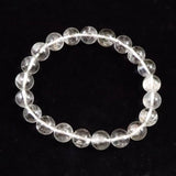 クォーツインクォーツ 貫入水晶   9mm玉ブレスレット 22.6ｇ (ID:60148)