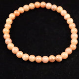 H&E社 ローダゼツ ピンクアゼツライト（AZOZEO)  5.5mm玉ブレスレット 証明書付 9.2g 　 (ID:60197)