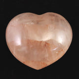 H&E社 ピンクファイアアゼツライト(AZOZEO) パフ ハート 証明書付 182.3g (ID:60233)