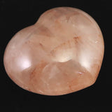 H&E社 ピンクファイアアゼツライト(AZOZEO) パフ ハート 証明書付 182.3g (ID:60233)