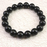 ロシア産 シュンガイト AAグレード 10.5mm玉ブレスレット 32.8g (ID:60325)