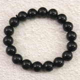 ロシア産 シュンガイト AAグレード 10.5mm玉ブレスレット 32.8g (ID:60325)