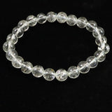 天然非加熱 ゴシェナイト ヒマラヤンベリル　8mm玉ブレスレット 18.9g (ID:60569)