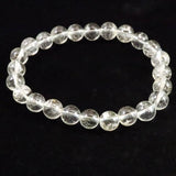 天然非加熱 ゴシェナイト ヒマラヤンベリル　8mm玉ブレスレット 18.9g (ID:60569)