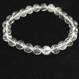 天然非加熱 ゴシェナイト ヒマラヤンベリル　8mm玉ブレスレット 18.9g (ID:60569)