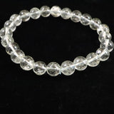 天然非加熱 ゴシェナイト ヒマラヤンベリル　8mm玉ブレスレット 18.9g (ID:60569)