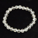 天然非加熱 ゴシェナイト ヒマラヤンベリル　8mm玉ブレスレット 18.9g (ID:60569)