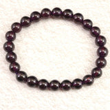 ロードライト　ガーネット 5A 　7.5mm玉ブレスレット　22.6ｇ (ID:60602)