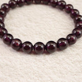 ロードライト　ガーネット 5A 　7.5mm玉ブレスレット　22.6ｇ (ID:60602)