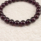 ロードライト　ガーネット 5A 　7.5mm玉ブレスレット　22.6ｇ (ID:60602)