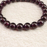 ロードライト　ガーネット 5A 　7.5mm玉ブレスレット　22.6ｇ (ID:60602)
