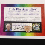 H&E社 ピンクファイアアゼツライト(AZOZEO) 15mmハート 証明書付 2.1g (ID:60699)