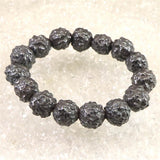 エジプト産 メテオライト 珪化鉄隕石 原石 プレスレット 135g (ID:60730)