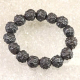 エジプト産 メテオライト 珪化鉄隕石 原石 プレスレット 135g (ID:60730)