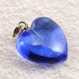 H&E社  シベリアンブルークォーツ 15mmハート ペンダントトップ 2.8g (ID:60816)