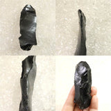 黒曜石 打製石器  81mm  後期旧石器時代 東北・北海道地域 33.3g (ID:60846)